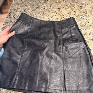 Topshop Black Mini Pencil Skirt Night Out - faux leather